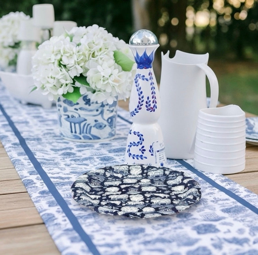 Oxford Toile Paper Plate