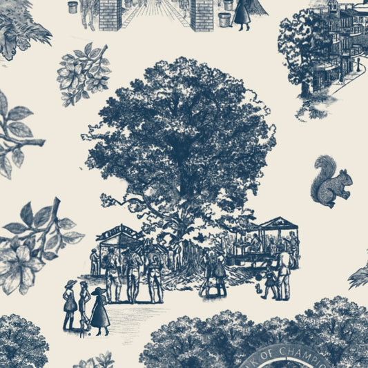 Oxford Toile Motif Print - Frame Set of 4