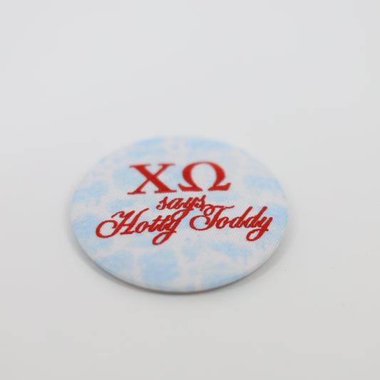 Oxford Toile Embroidered Gameday Button