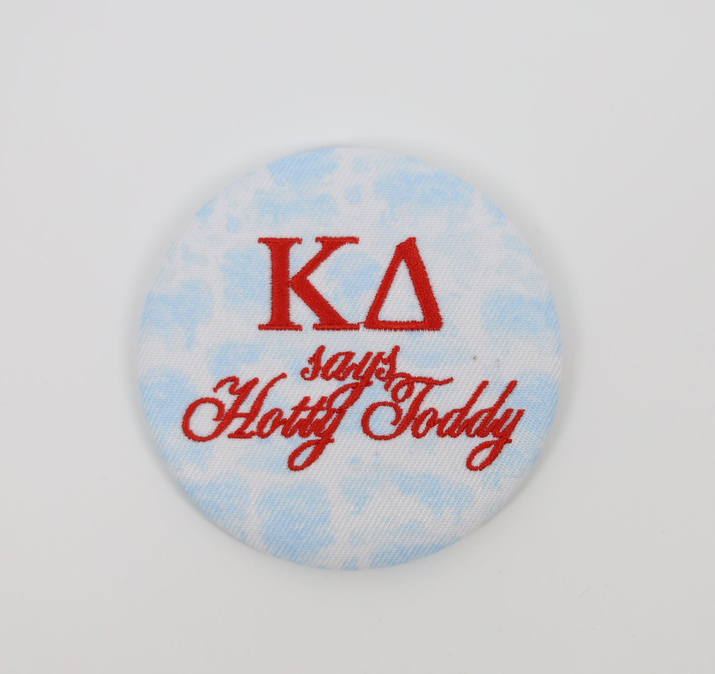 Oxford Toile Embroidered Gameday Button
