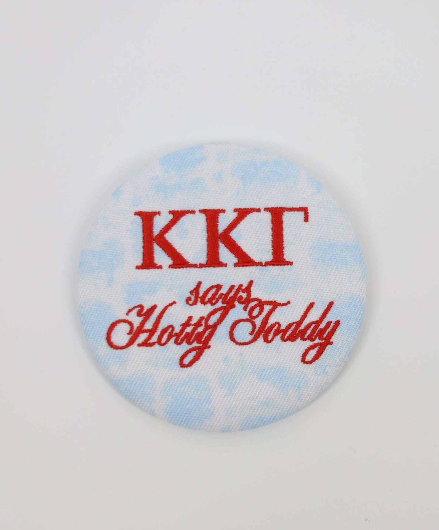 Oxford Toile Embroidered Gameday Button