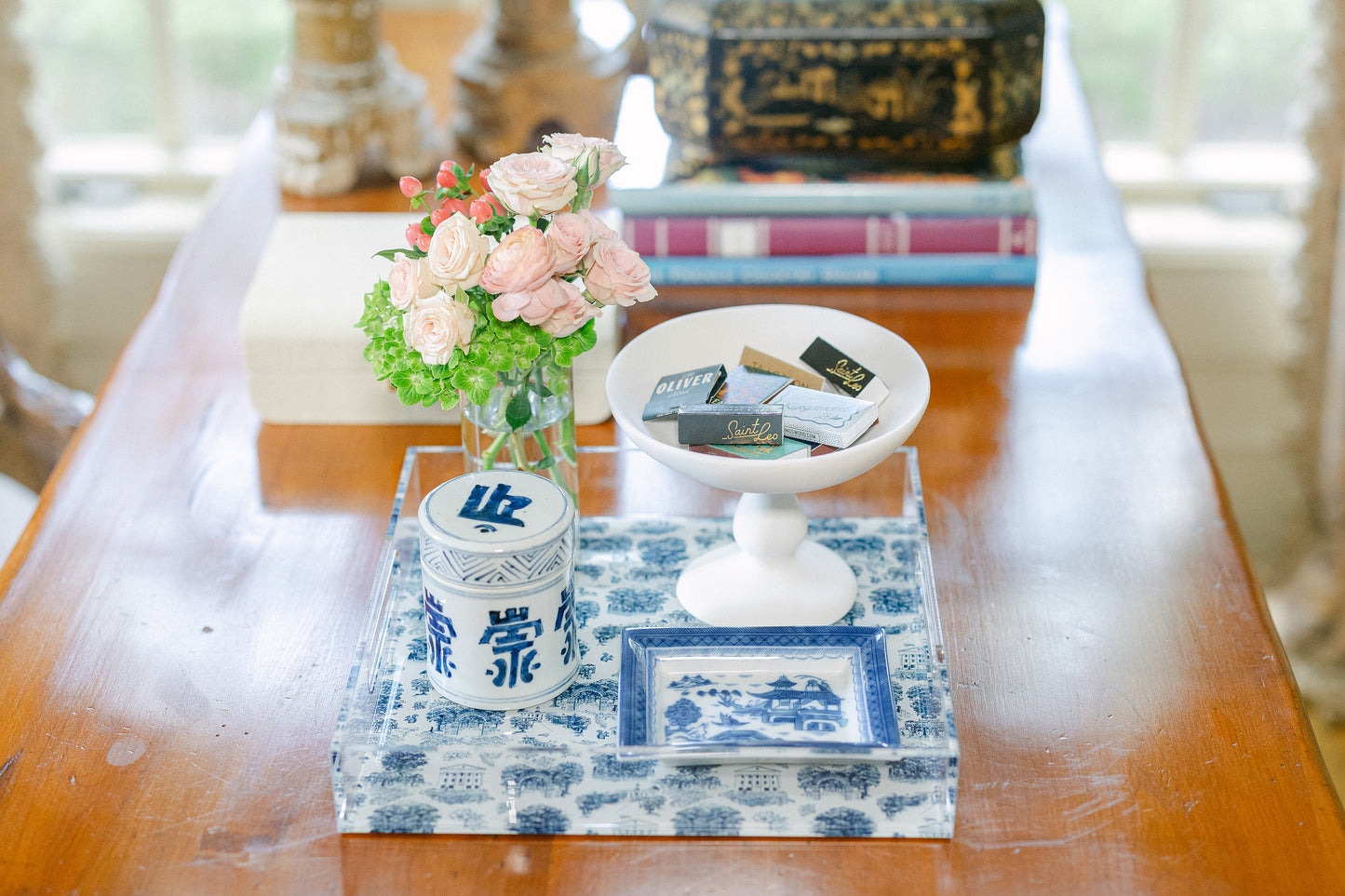 Oxford Toile Acrylic Tray