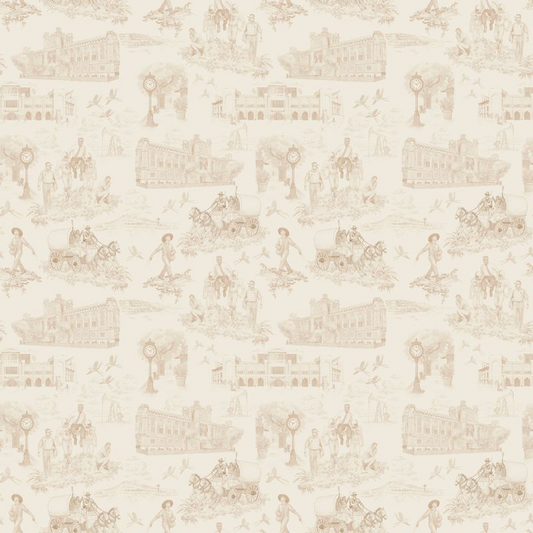 Norman Toile Print - Cream