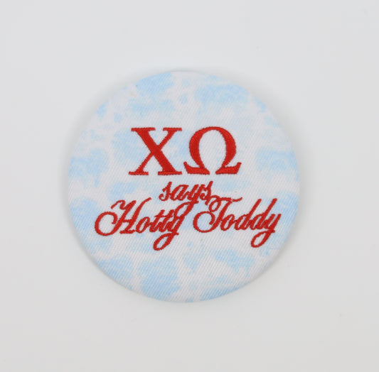 Oxford Toile Embroidered Gameday Button