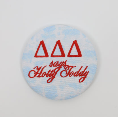 Oxford Toile Embroidered Gameday Button