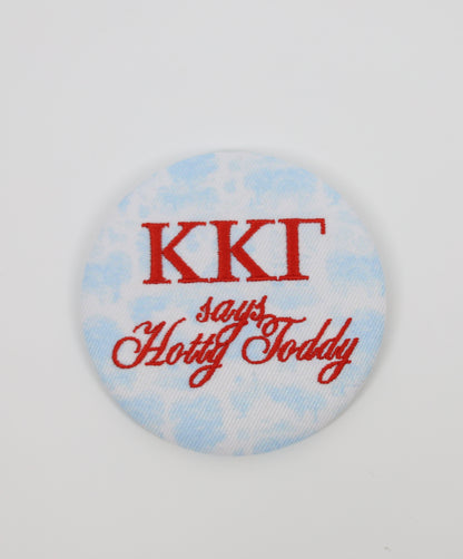 Oxford Toile Embroidered Gameday Button