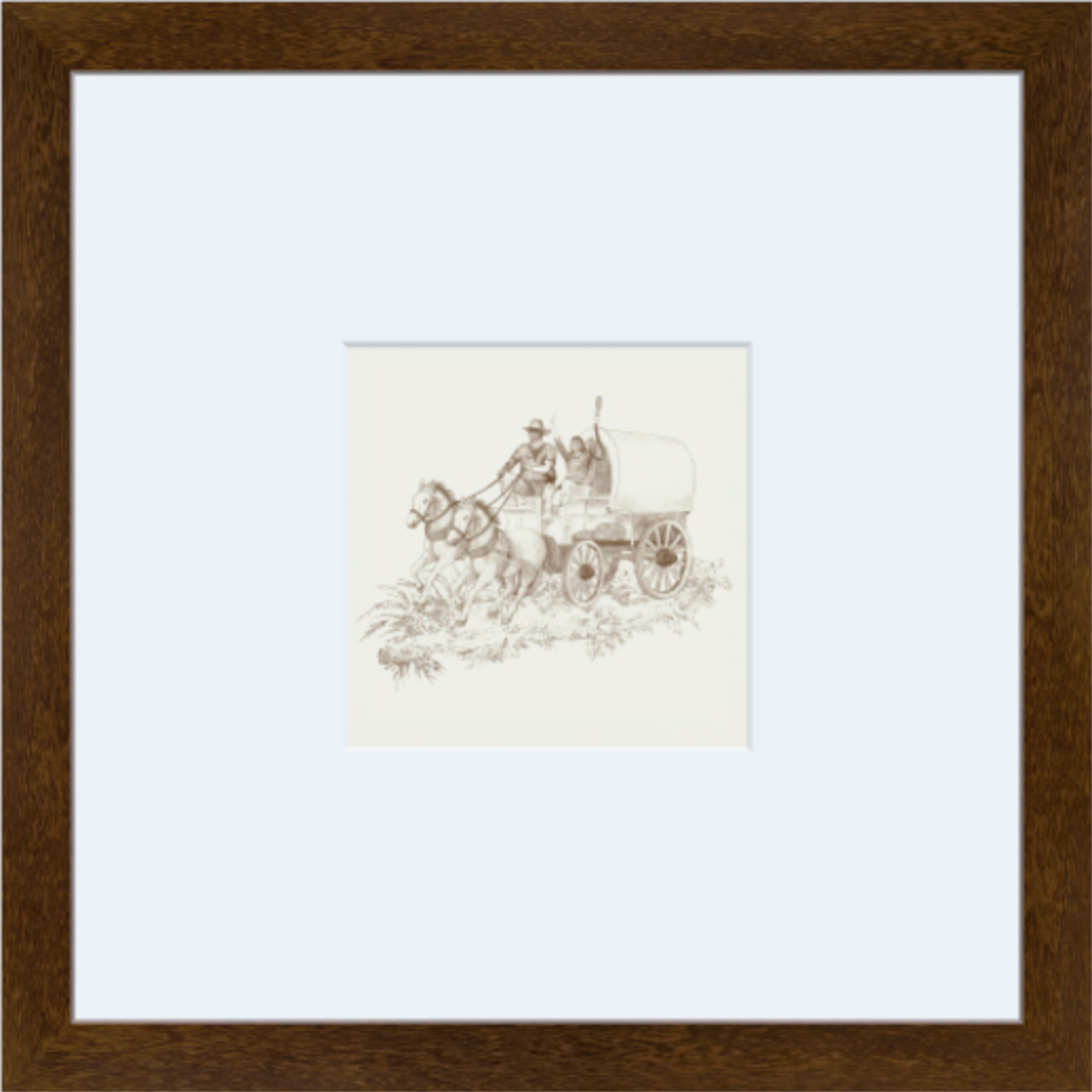 Norman Toile Motif Print - Frame Set of 4