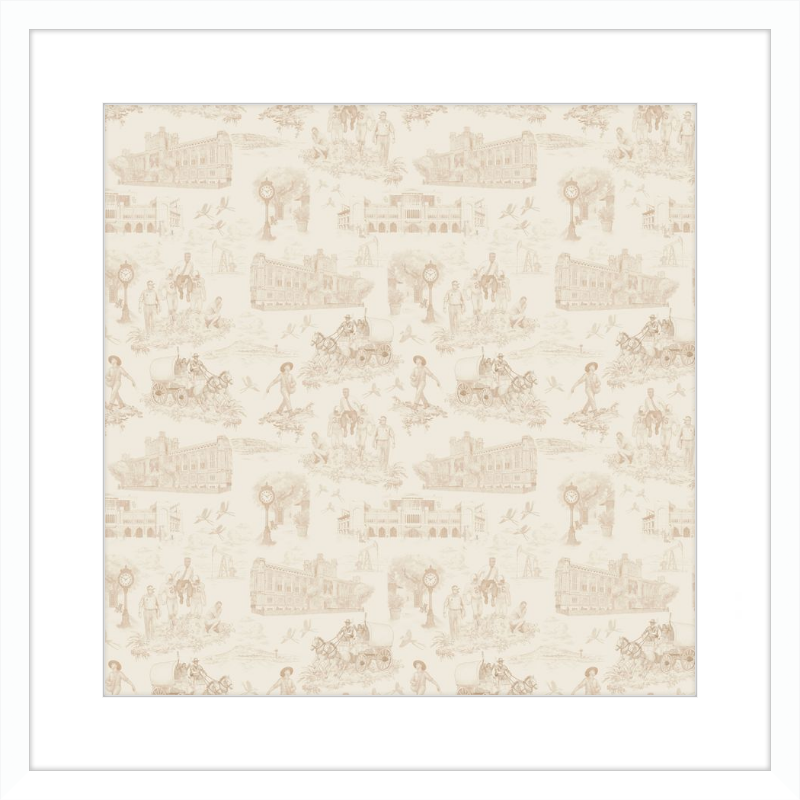 Norman Toile Print - Cream