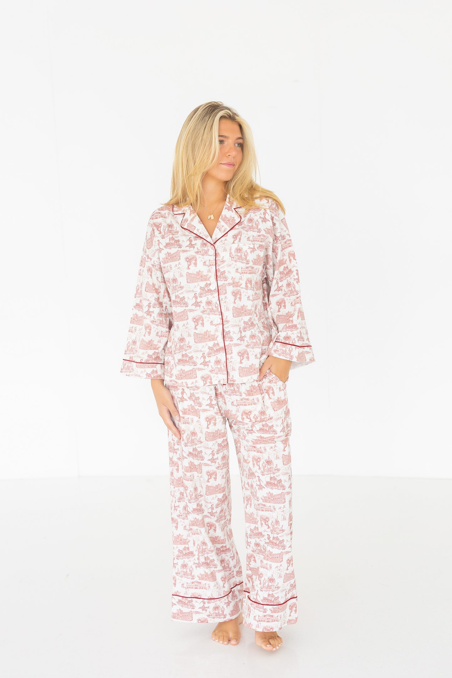 The Sunday Morning Pajama Pants Set - Norman Toile