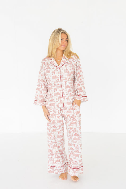 The Sunday Morning Pajama Pants Set - Norman Toile