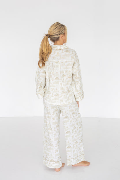 The Sunday Morning Pajama Pants Set - Norman Toile