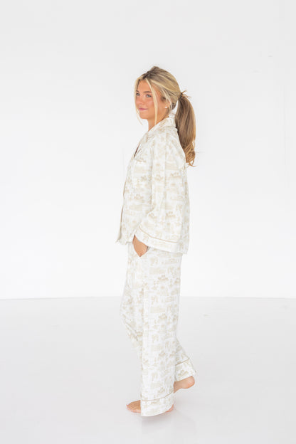 The Sunday Morning Pajama Pants Set - Norman Toile