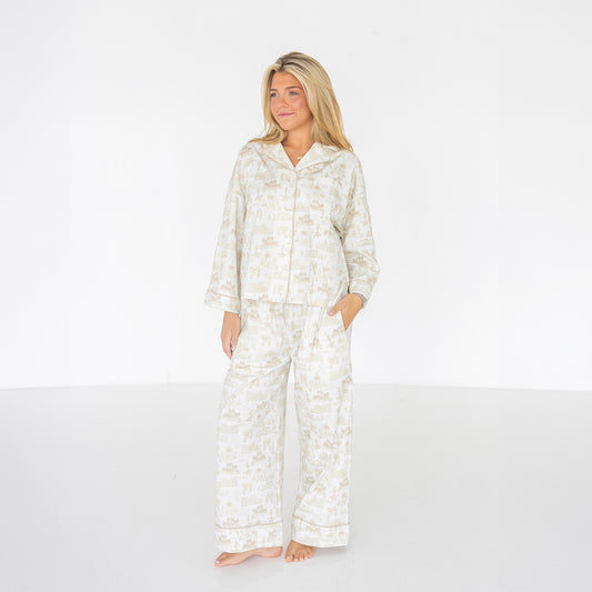 The Sunday Morning Pajama Pants Set - Norman Toile