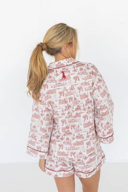 The Sunday Morning Pajama Shorts Set - Norman Toile