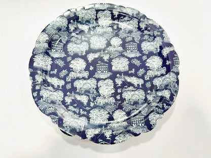 Oxford Toile Paper Plate